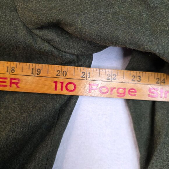 Military Style Jacket Olive Green Worsted Wool Size 12 David Brooks Deadstock - Picture 9 of 11